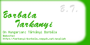 borbala tarkanyi business card
